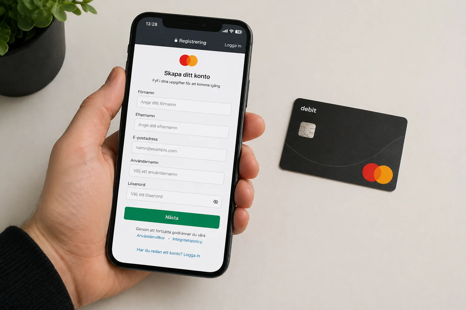 Registrering bettingsida med Mastercard steg för steg