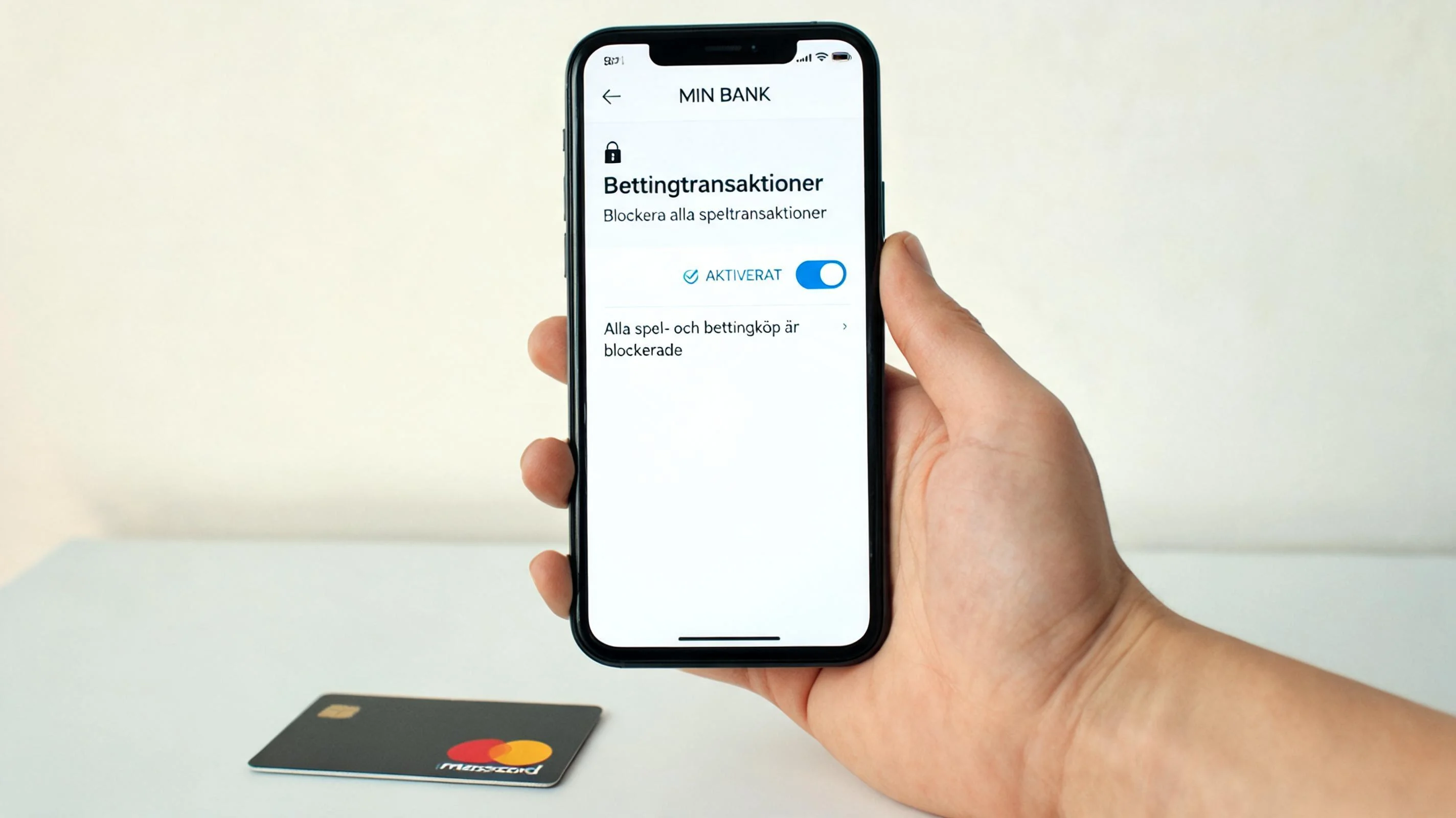 Mastercard kortblockering betting spärra speltransaktioner